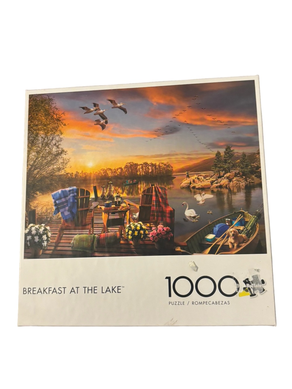Scenic 'Breakfast at the Lake' Collectible 1000-Piece Jigsaw Puzzle